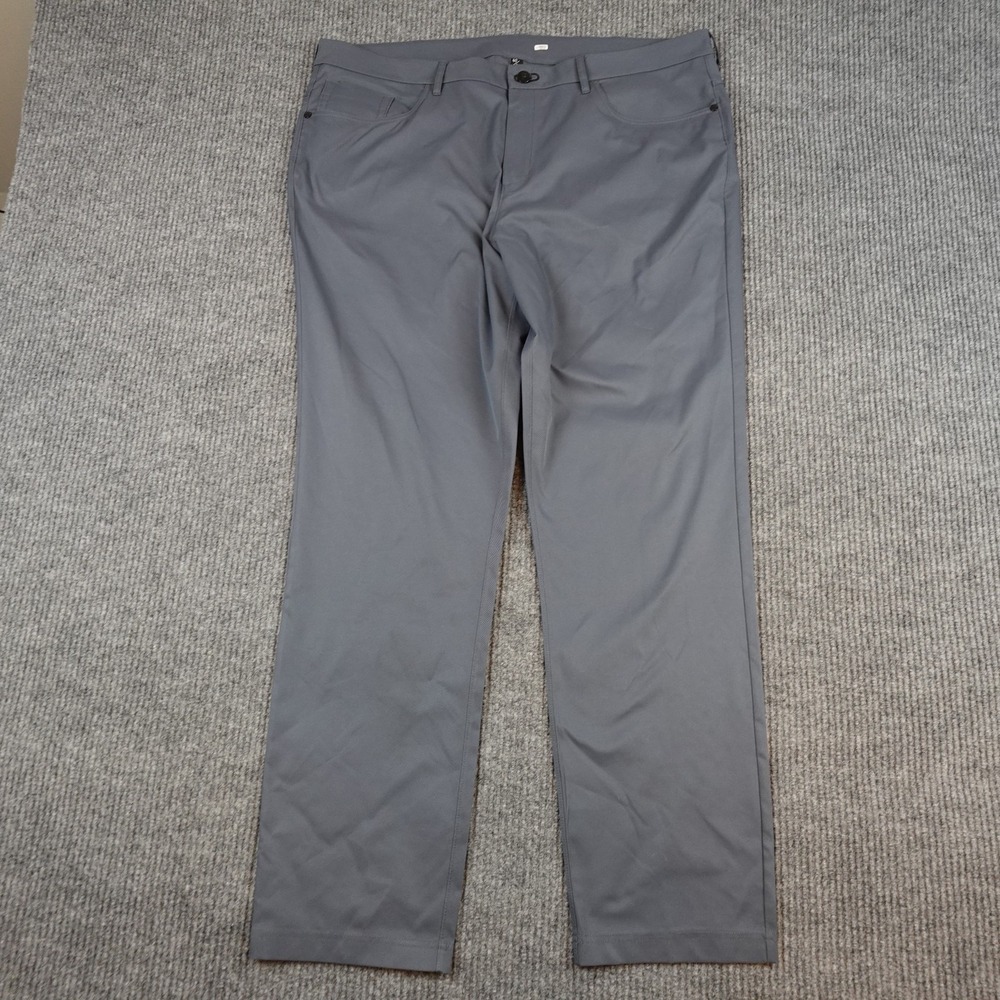 Public Rec Pants Mens 40x34 Gray Microfiber Chino 5 Pocket Casual Travel